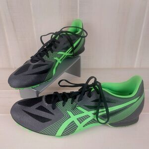 ASICS Men's Sz 11 Hyper MD G502Y Track Shoes Running Shoes Black & Green